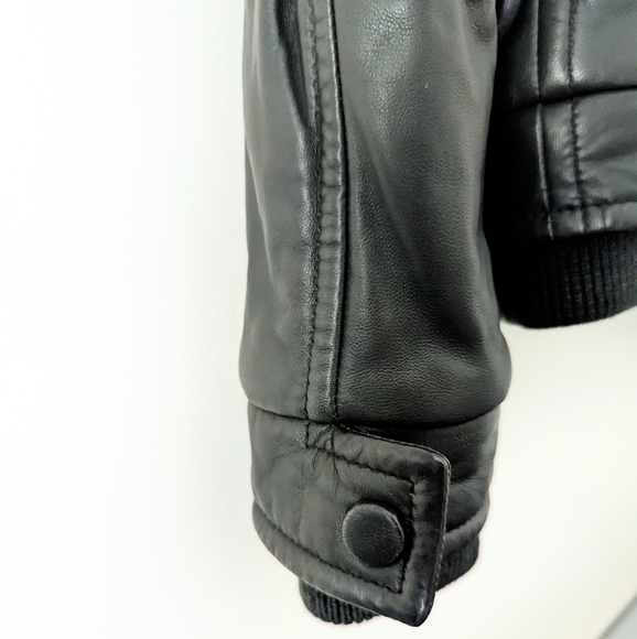 Barnabe Hardy Lamb Skin Green Hooded Bomber Coat Jacket France puffer 50 L - Picture 14 of 16